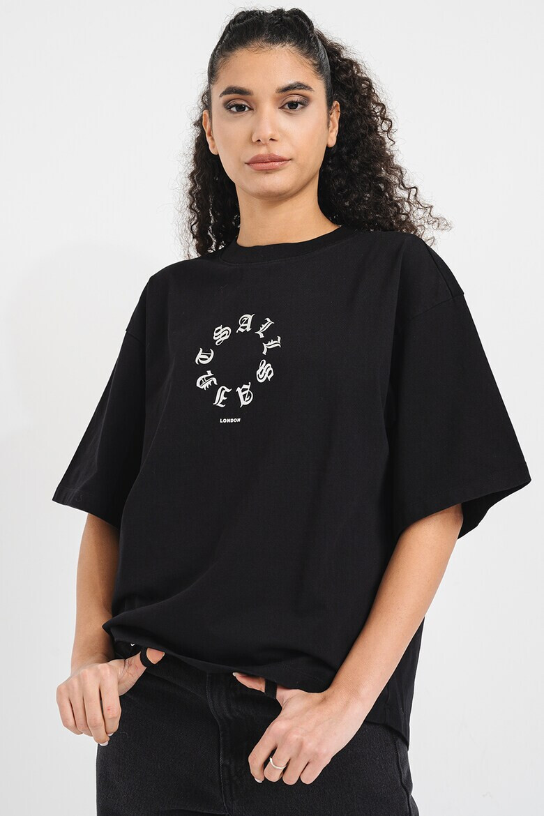 AllSaints Памучна тениска с шарка - Pepit.bg