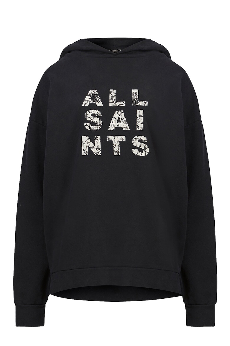 AllSaints Памучно худи с уголемено лого - Pepit.bg