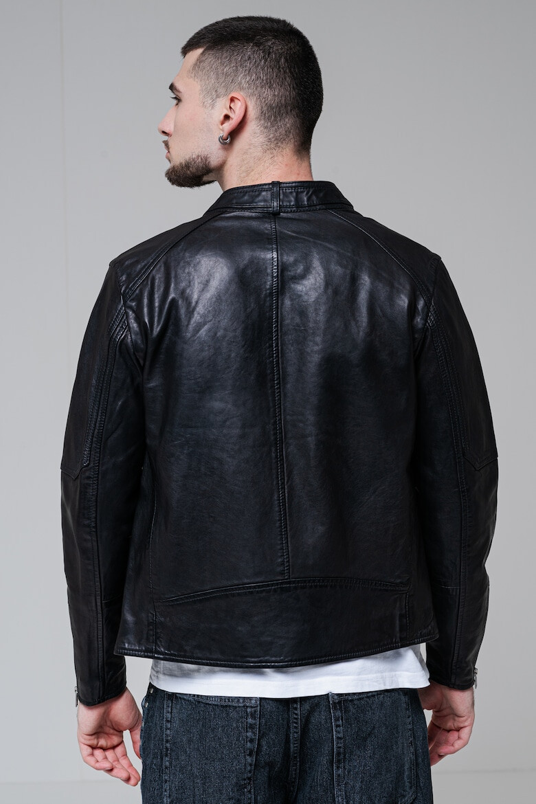 AllSaints Слим кожено яке - Pepit.bg