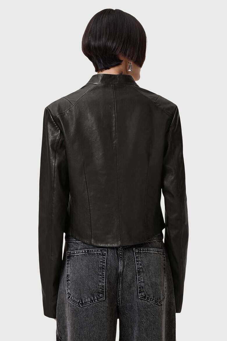 AllSaints Слим кожено яке Sadler - Pepit.bg