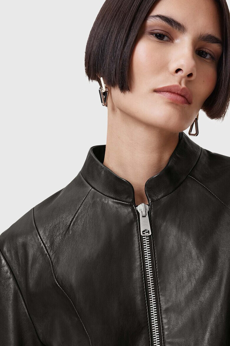 AllSaints Слим кожено яке Sadler - Pepit.bg