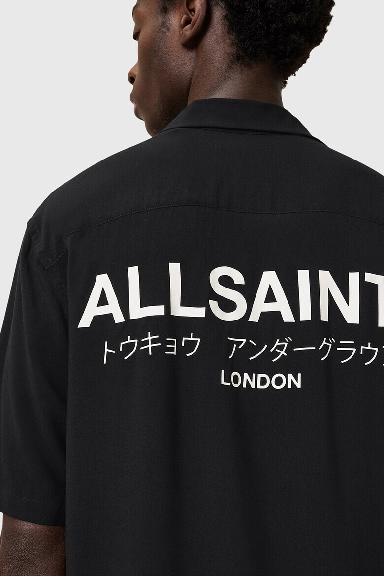 AllSaints Стандартна риза Underground с лого - Бял/Черен - Pepit.bg