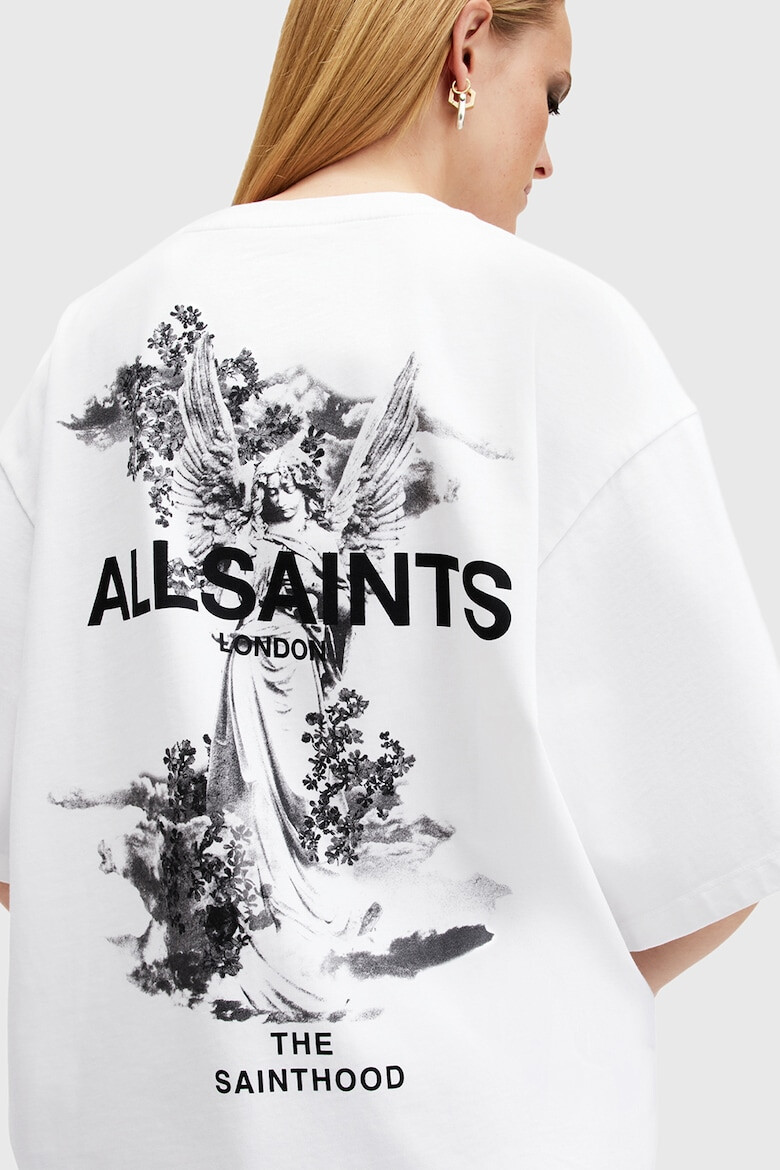 AllSaints Свободна памучна тениска - Pepit.bg