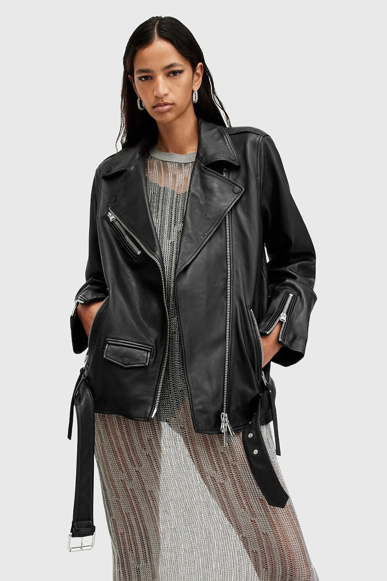 AllSaints Свободно кожено яке Billie - Pepit.bg