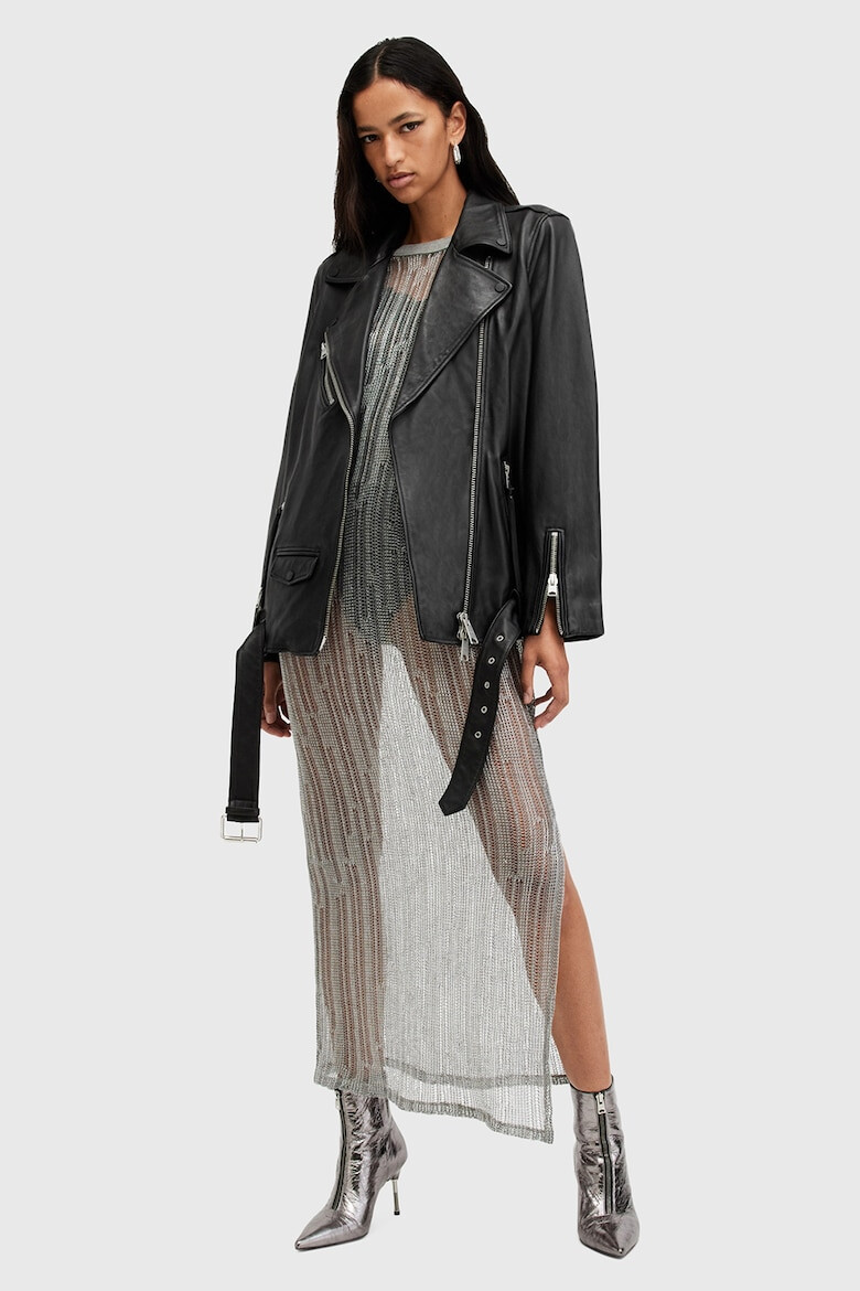 AllSaints Свободно кожено яке Billie - Pepit.bg