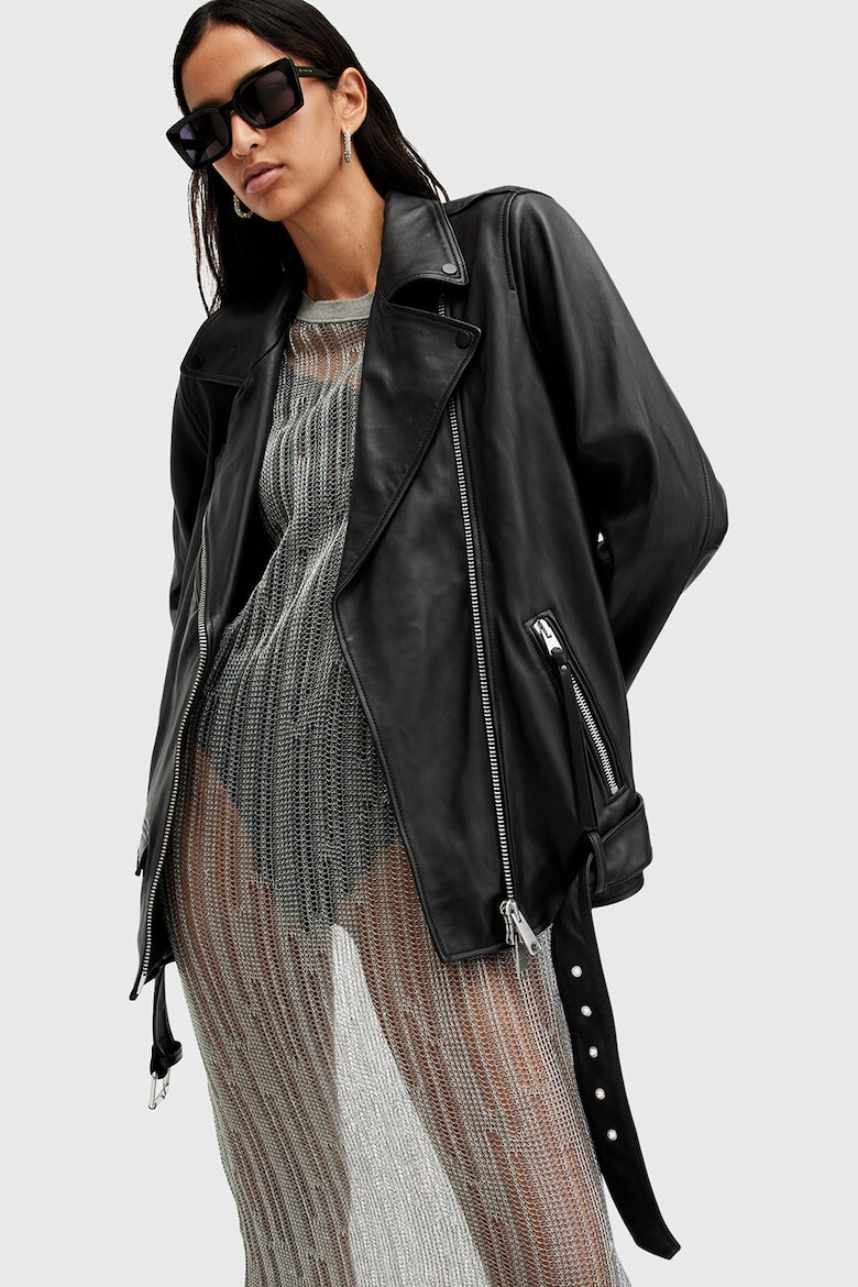 AllSaints Свободно кожено яке Billie - Pepit.bg