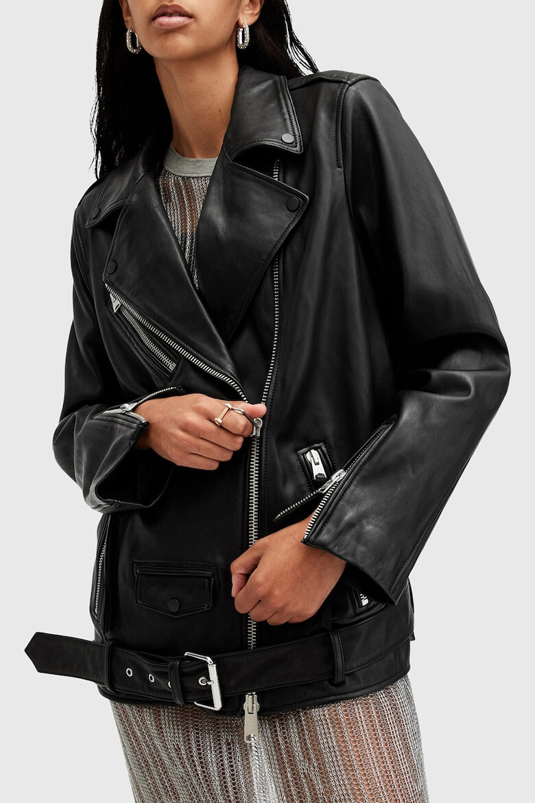 AllSaints Свободно кожено яке Billie - Pepit.bg