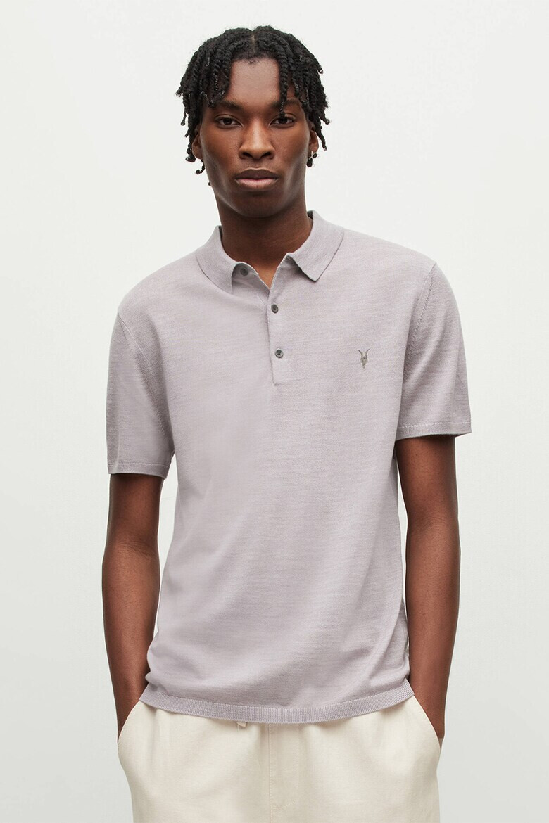 AllSaints Тениска от мерино Mode с яка - Pepit.bg