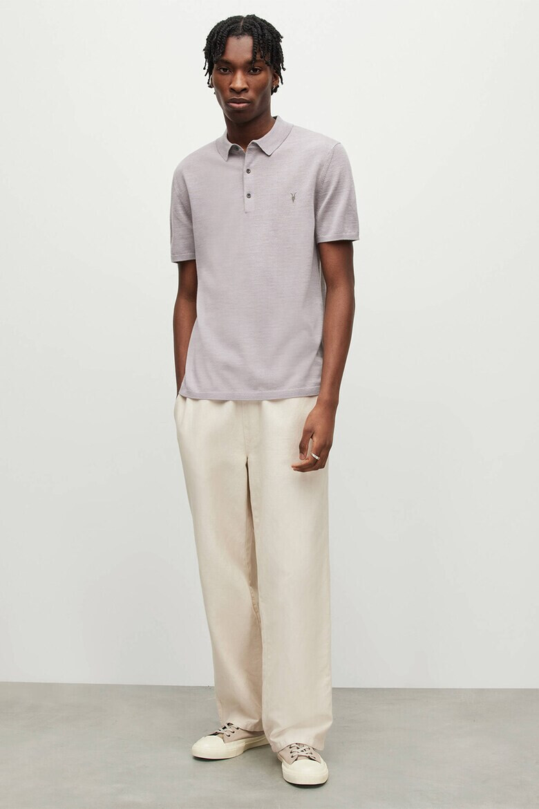AllSaints Тениска от мерино Mode с яка - Pepit.bg