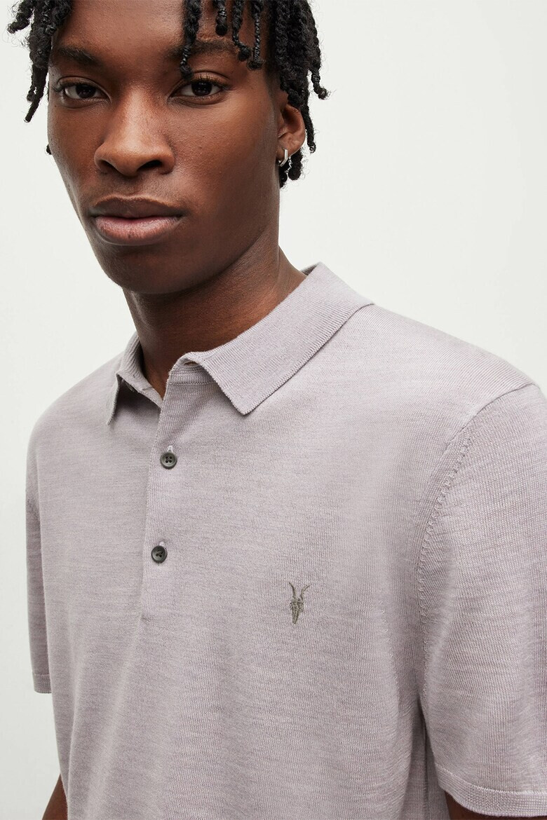 AllSaints Тениска от мерино Mode с яка - Pepit.bg