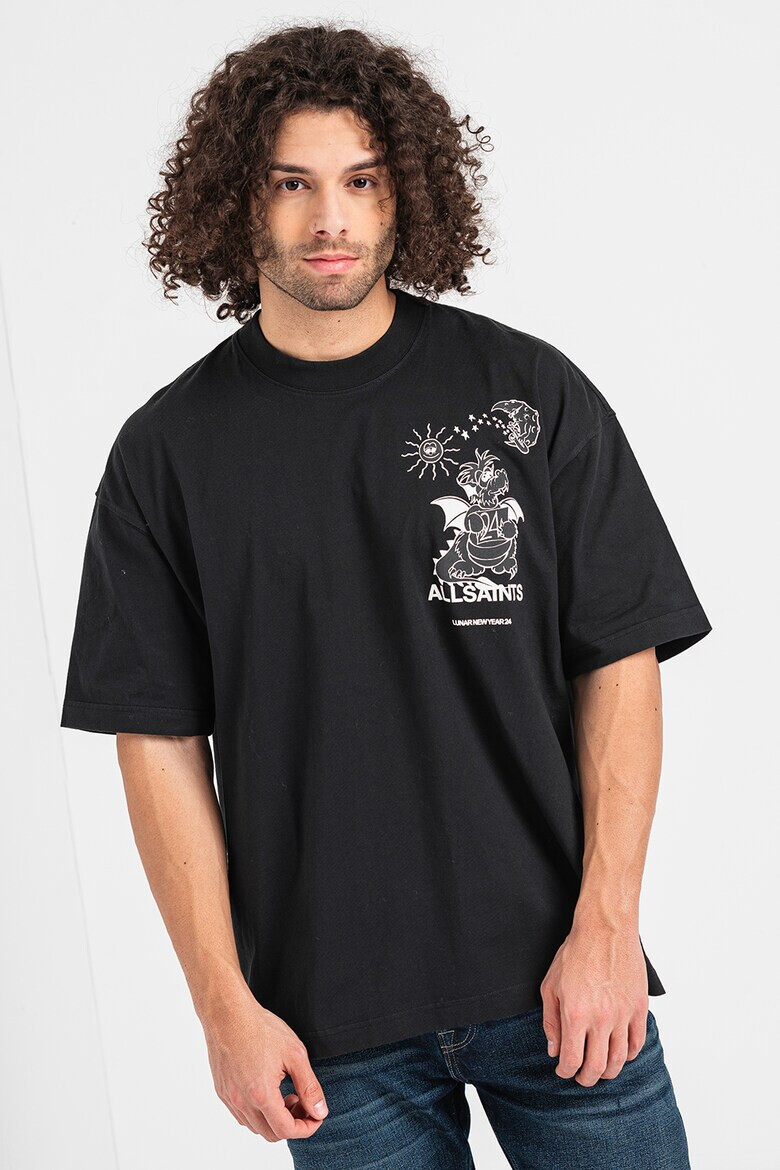 AllSaints Тениска с фигурален десен - Pepit.bg