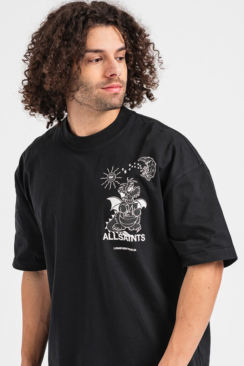 AllSaints Тениска с фигурален десен - Pepit.bg
