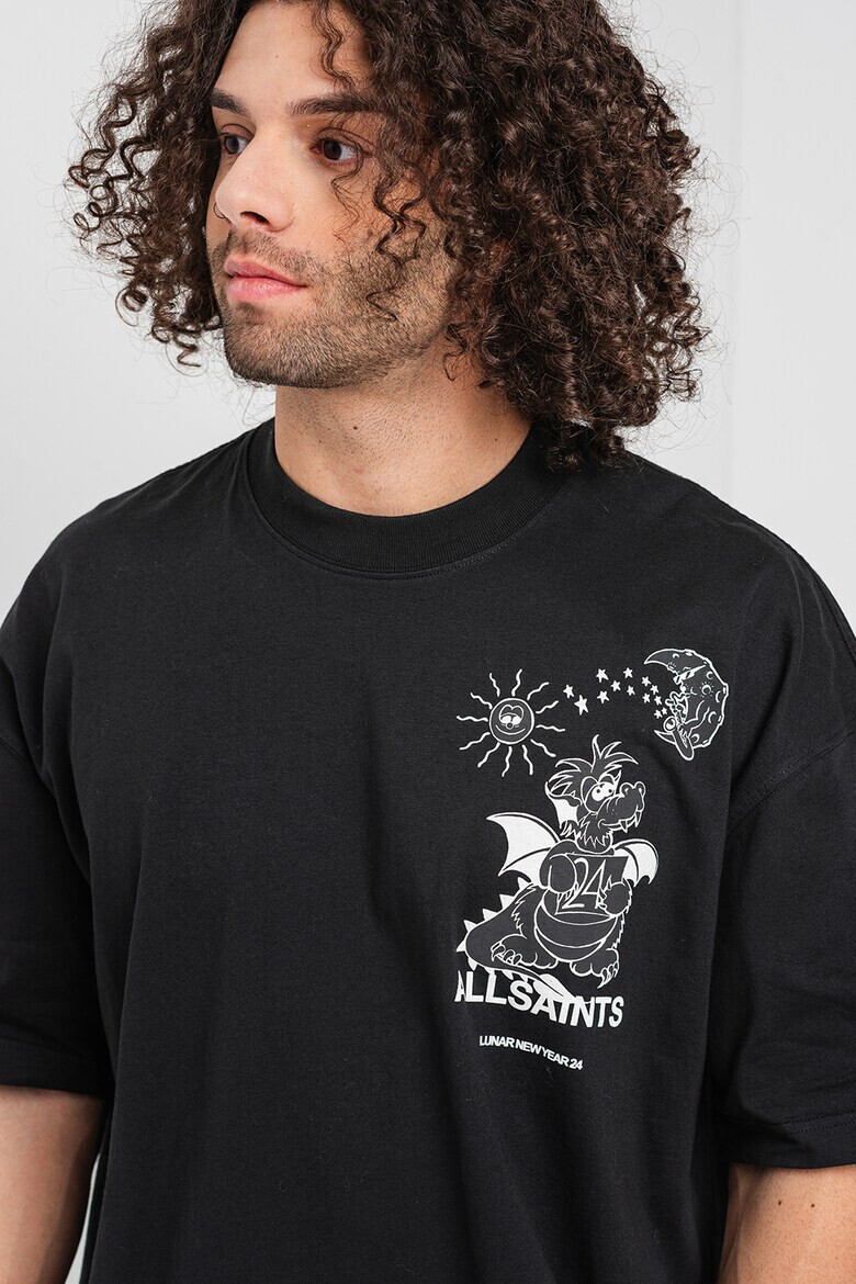 AllSaints Тениска с фигурален десен - Pepit.bg