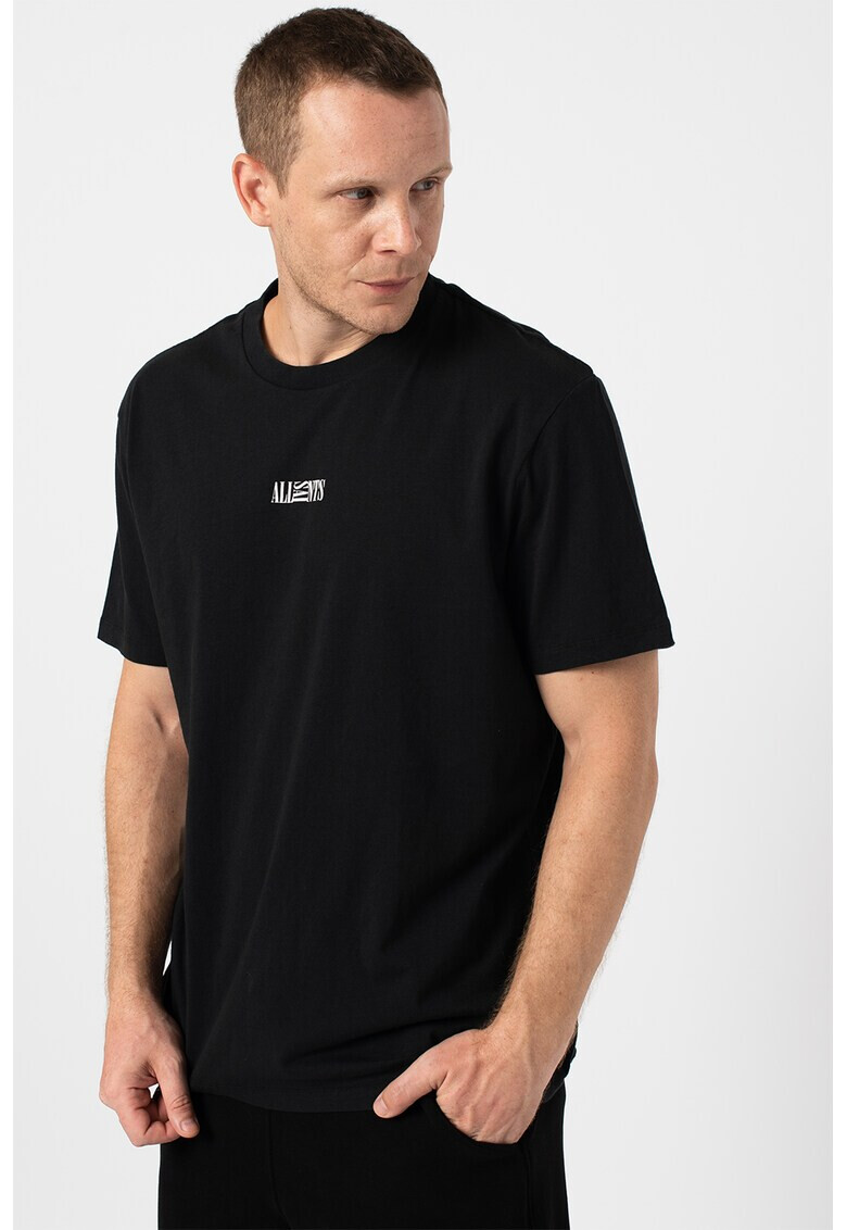 AllSaints Тениска с овално деколте и лого - Pepit.bg