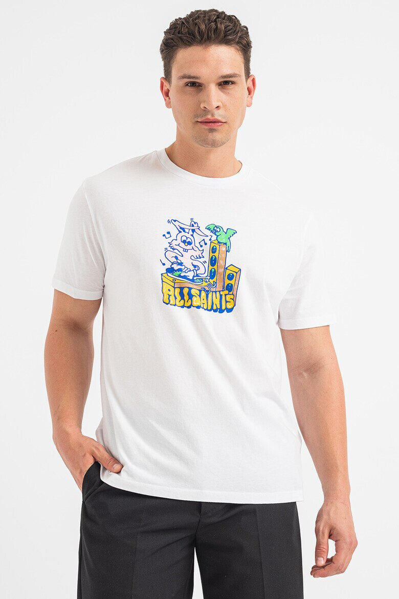 AllSaints Тениска с овално деколте и шарка - Pepit.bg