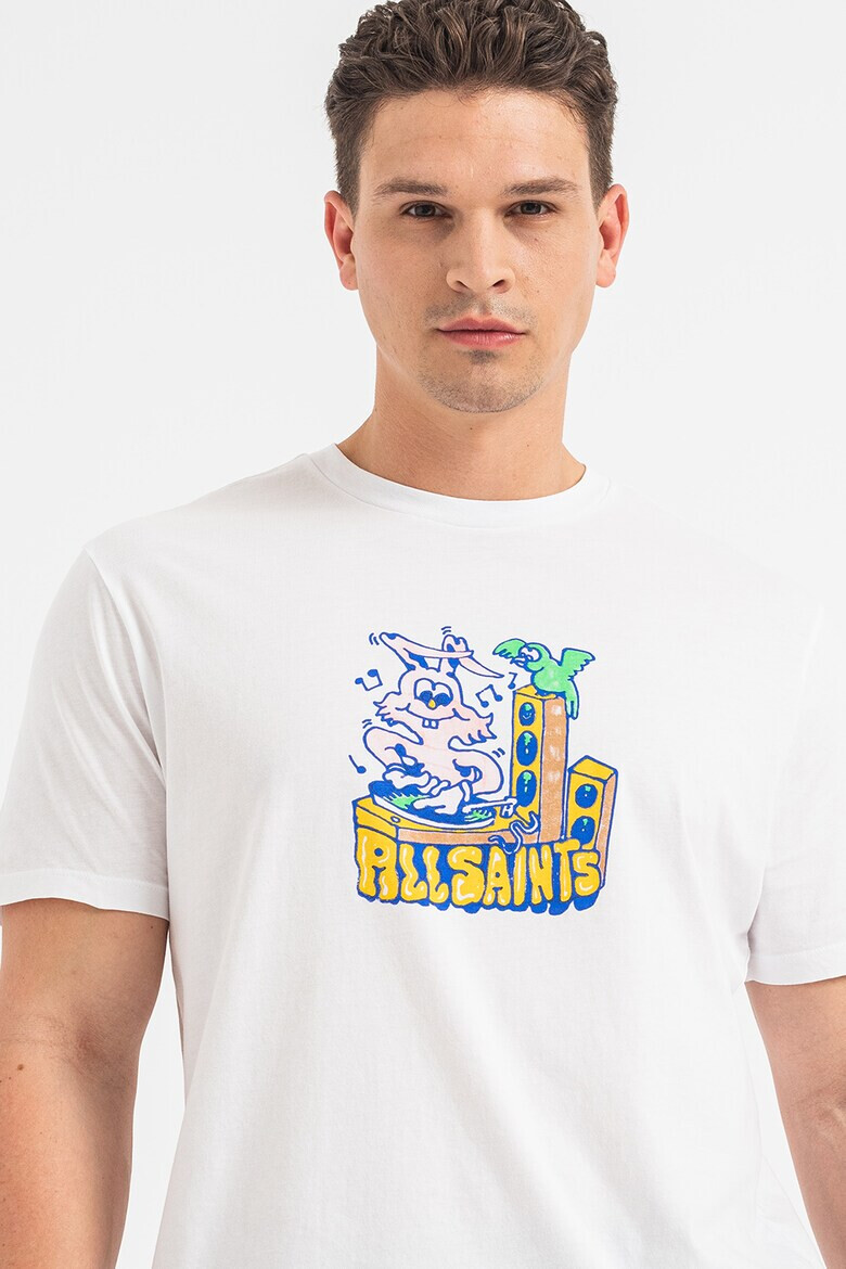 AllSaints Тениска с овално деколте и шарка - Pepit.bg
