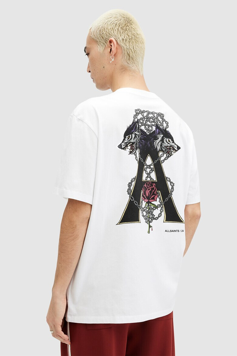 AllSaints Тениска Wulfane с фигурална шарка - Pepit.bg
