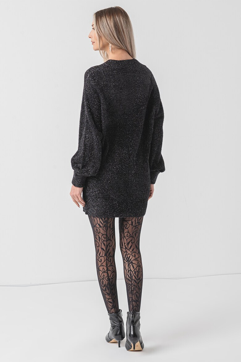 AllSaints Уголемена бляскава рокля Dazzle - Черен - Pepit.bg