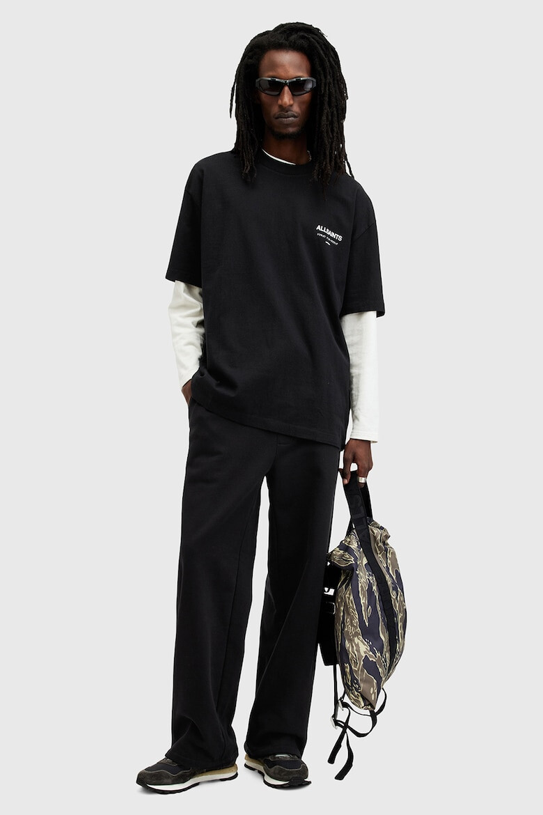 AllSaints Уголемена памучна тениска Underground с лого - Pepit.bg