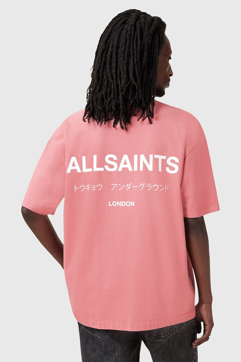 AllSaints Уголемена памучна тениска Underground с лого - Pepit.bg