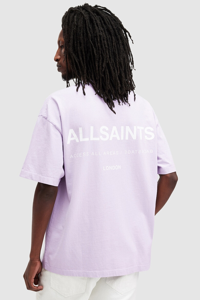 AllSaints Уголемена тениска Access с лого на гърба - Pepit.bg