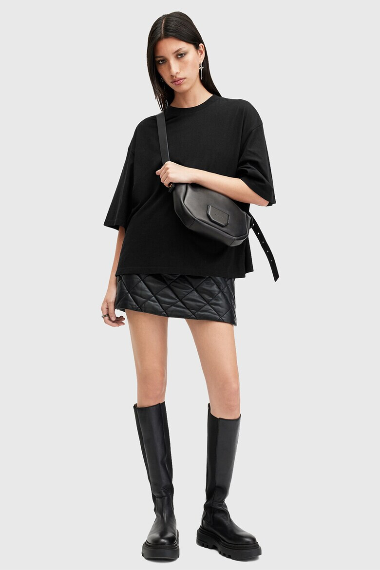 AllSaints Уголемена тениска Amelia с лого - Pepit.bg