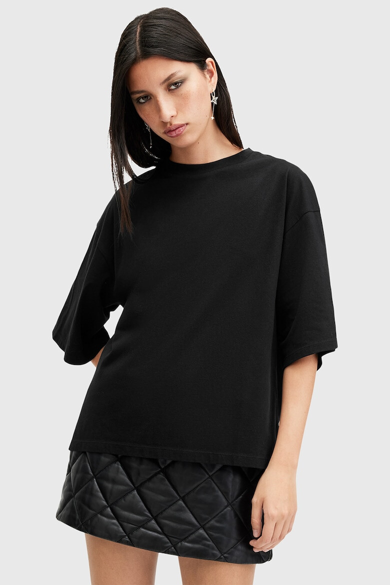 AllSaints Уголемена тениска Amelia с лого - Pepit.bg