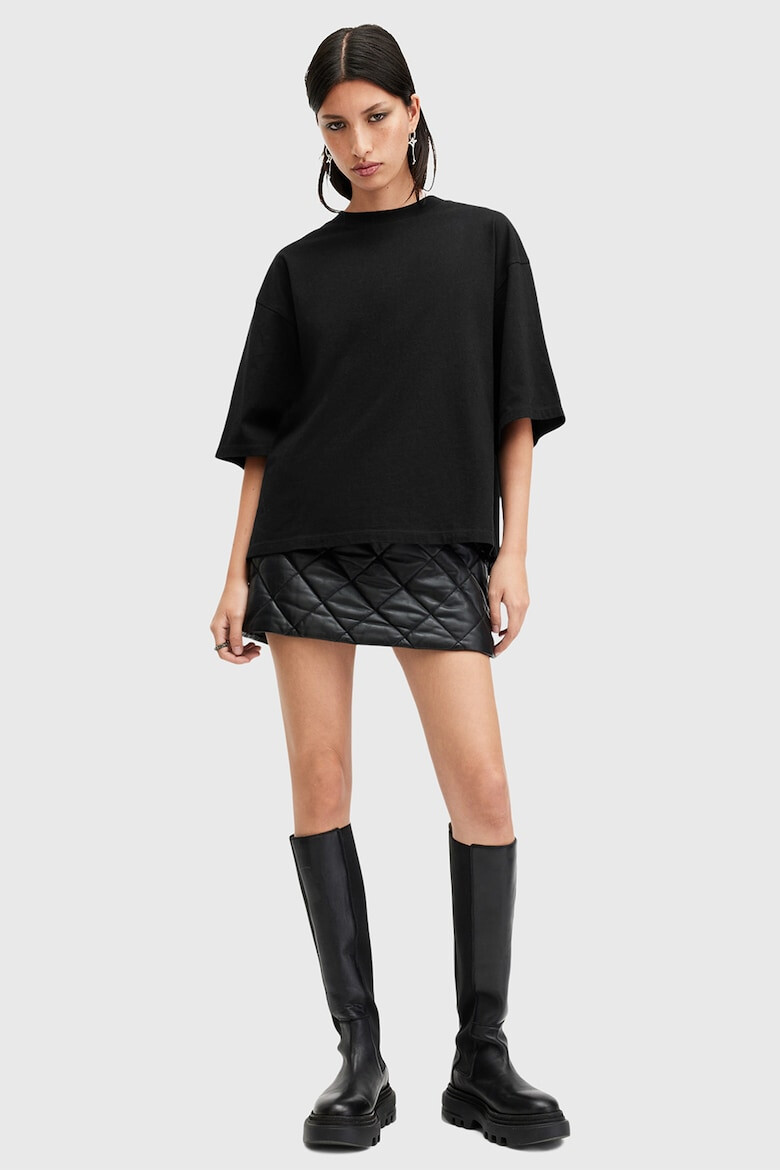 AllSaints Уголемена тениска Amelia с лого - Pepit.bg
