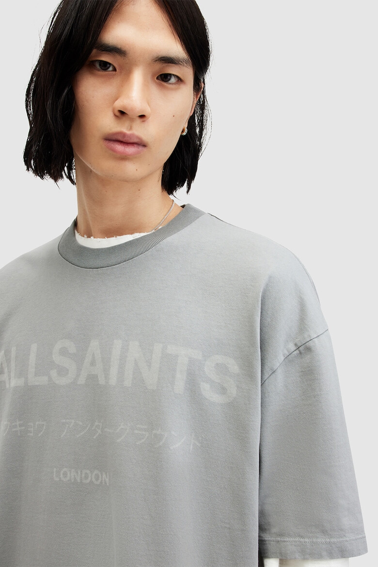 AllSaints Уголемена тениска Laser с лого - Pepit.bg