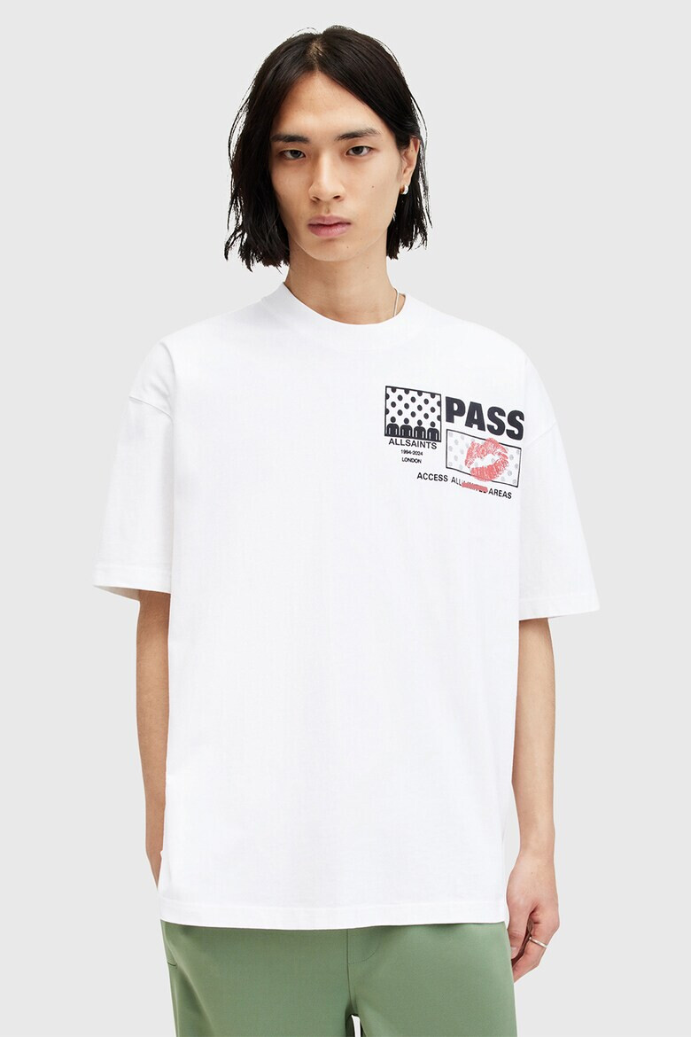 AllSaints Уголемена тениска Pass с принт - Pepit.bg