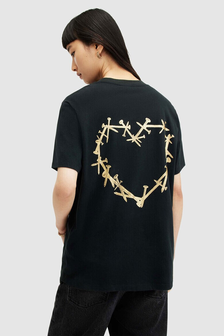 AllSaints Уголемена тениска Perta с щампа - Pepit.bg
