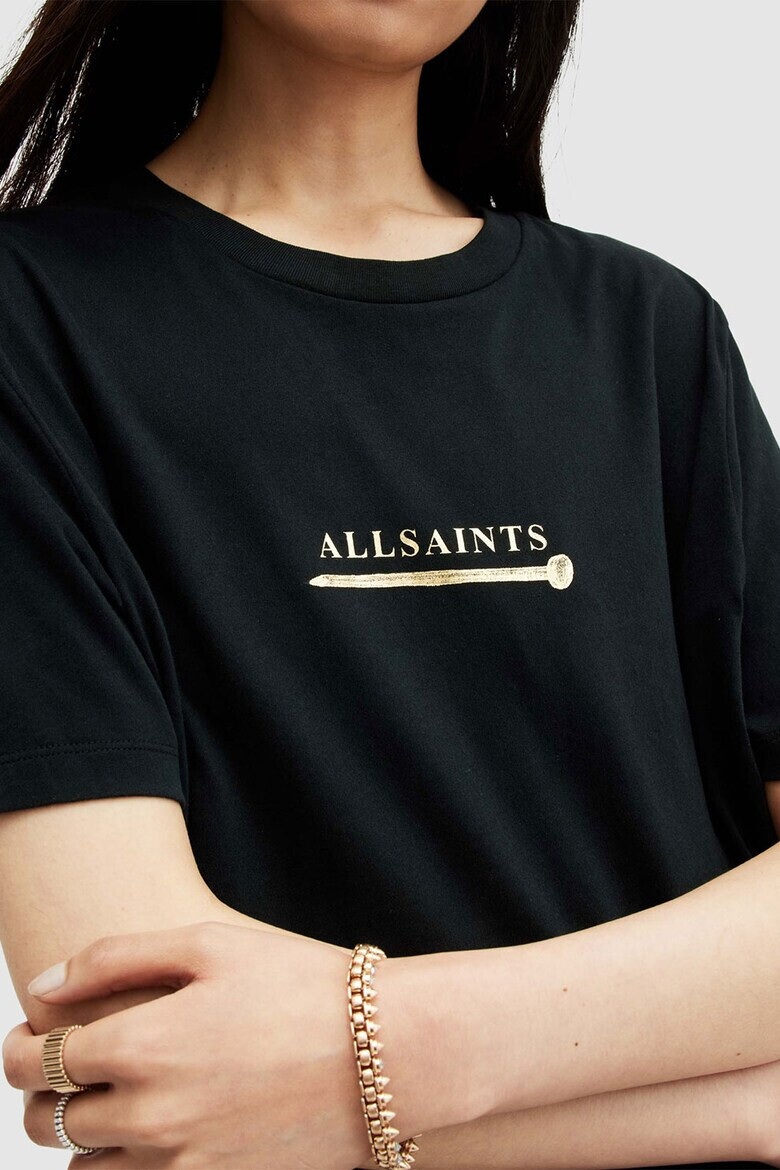 AllSaints Уголемена тениска Perta с щампа - Pepit.bg