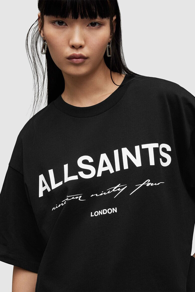 AllSaints Уголемена тениска с лого - Pepit.bg