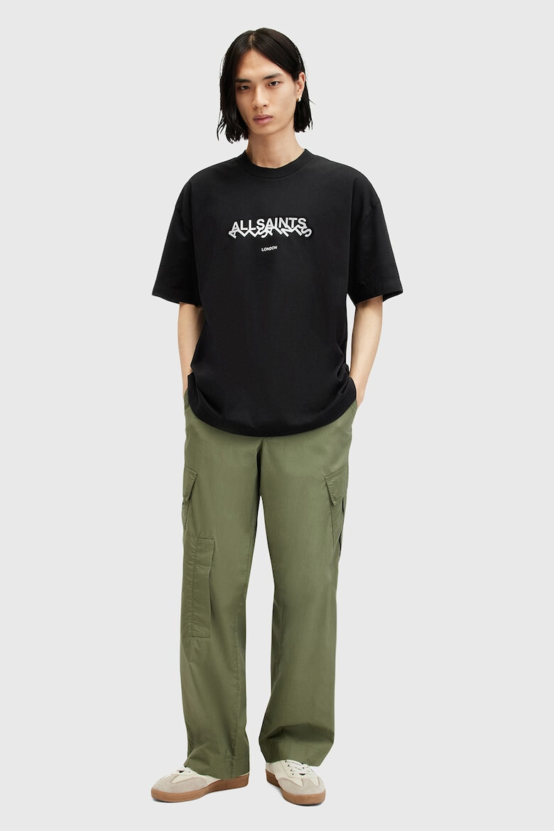 AllSaints Уголемена тениска Slanted с лого - Pepit.bg