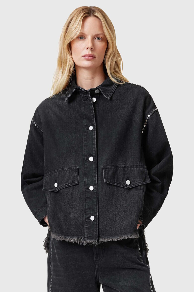 AllSaints Уголемено дънково яке Hettie - Pepit.bg