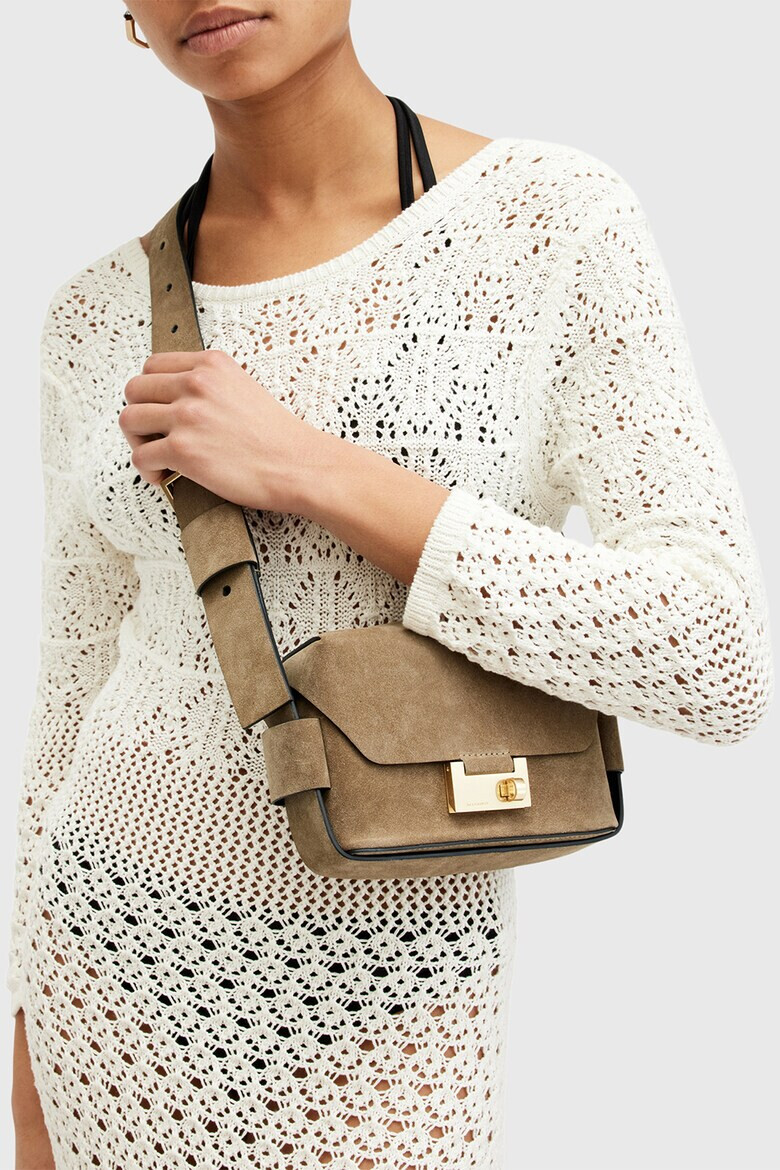 AllSaints Велурена чанта Frankie - Pepit.bg