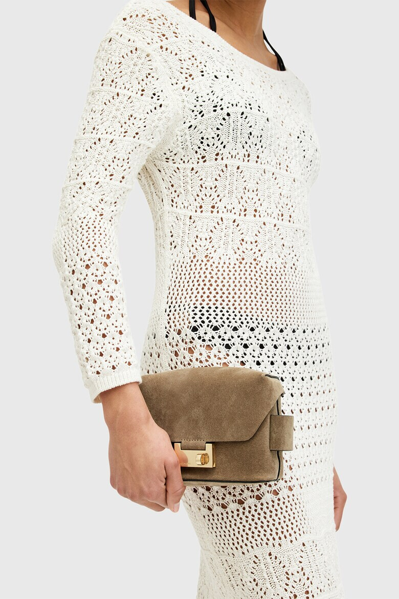 AllSaints Велурена чанта Frankie - Pepit.bg