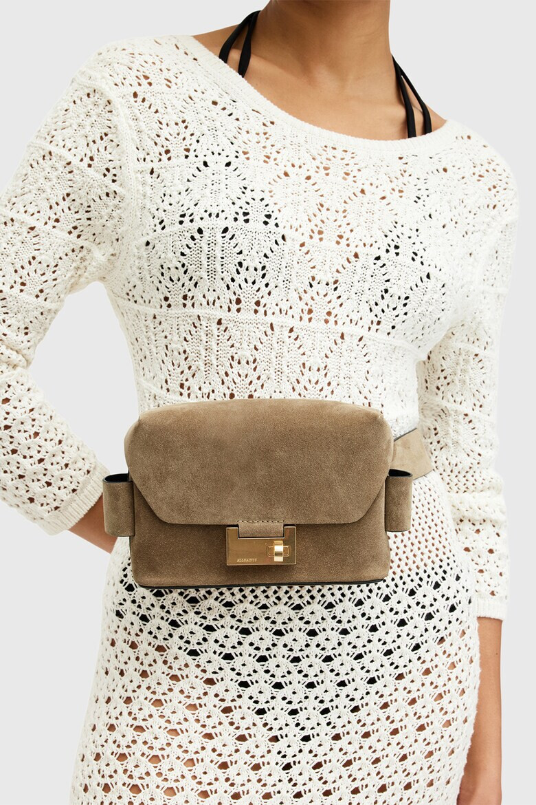 AllSaints Велурена чанта Frankie - Pepit.bg