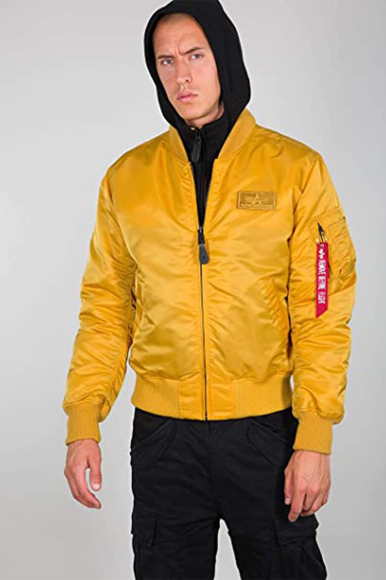 ALPHA INDUSTRIES Яке бомбър с джобове с капси - Pepit.bg