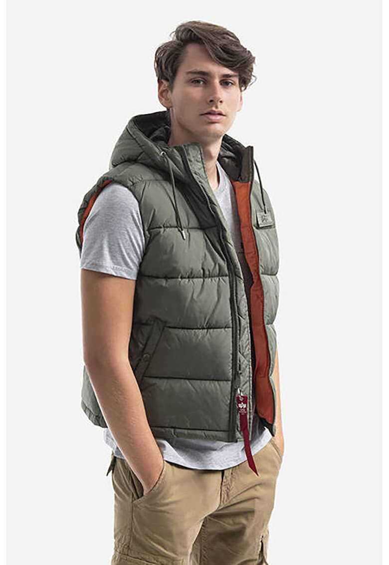 ALPHA INDUSTRIES Капитониран елек с лого - Pepit.bg