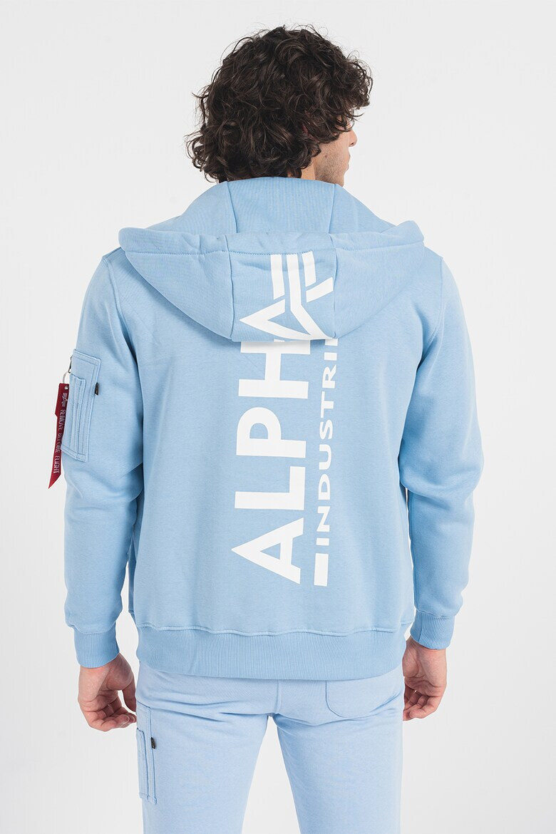 ALPHA INDUSTRIES Худи с лого и цип - Pepit.bg