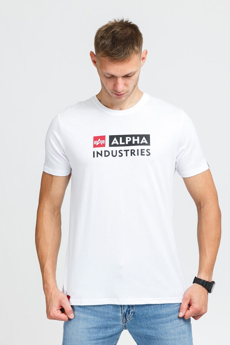 ALPHA INDUSTRIES Памучна тениска с лого - Pepit.bg