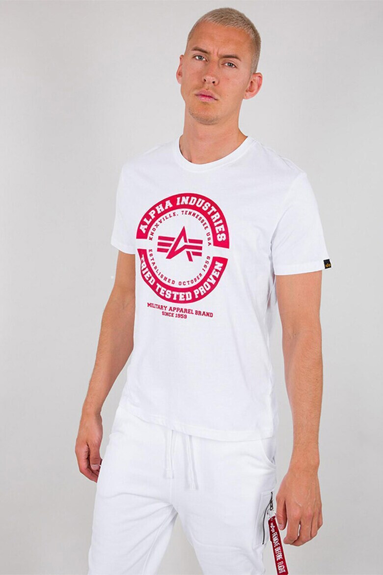 ALPHA INDUSTRIES Памучна тениска с лого - Pepit.bg