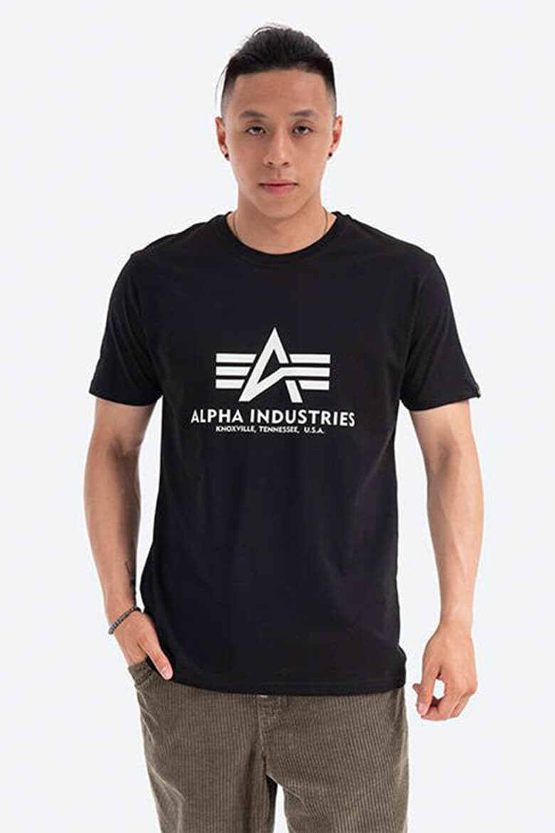 ALPHA INDUSTRIES Памучна тениска с лого - Pepit.bg