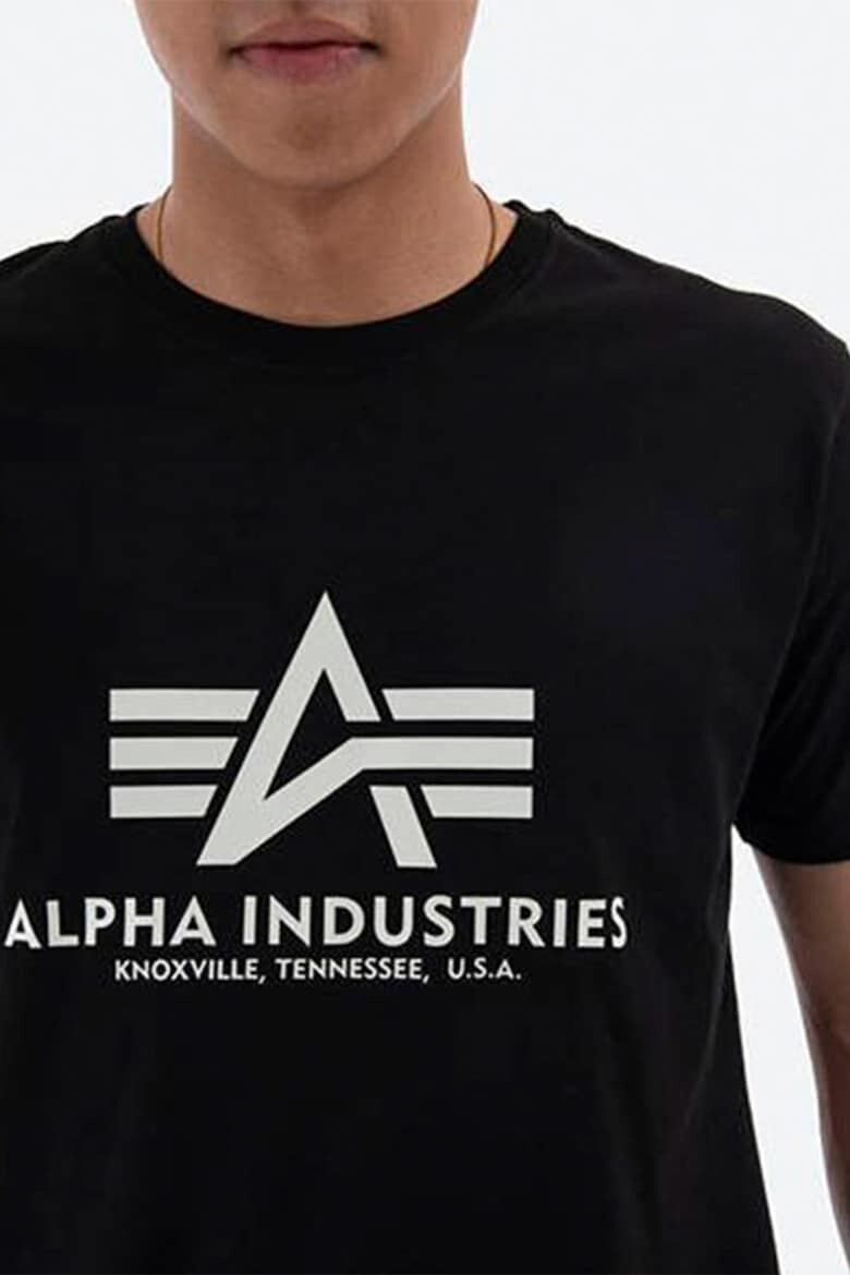 ALPHA INDUSTRIES Памучна тениска с лого - Pepit.bg