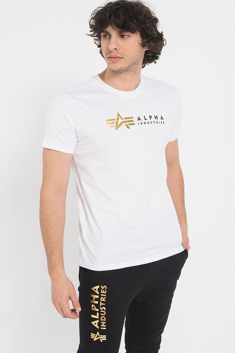 ALPHA INDUSTRIES Тениска Label с лого - Pepit.bg