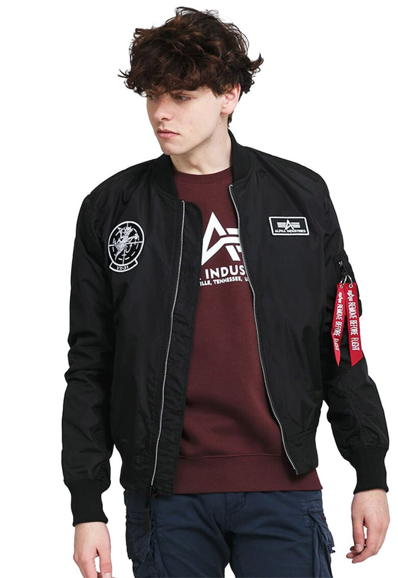 ALPHA INDUSTRIES Яке бомбър с Флуоресцентно лого - Pepit.bg