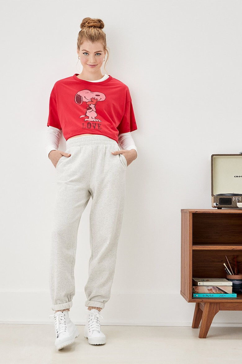 American Eagle Къса тениска с шарка на Snoopy - Pepit.bg