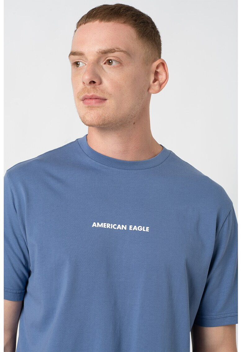 American Eagle Памучна тениска с овално деколте - Pepit.bg