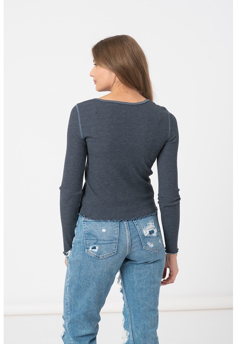 American Eagle Рипсена блуза с шпиц - Pepit.bg